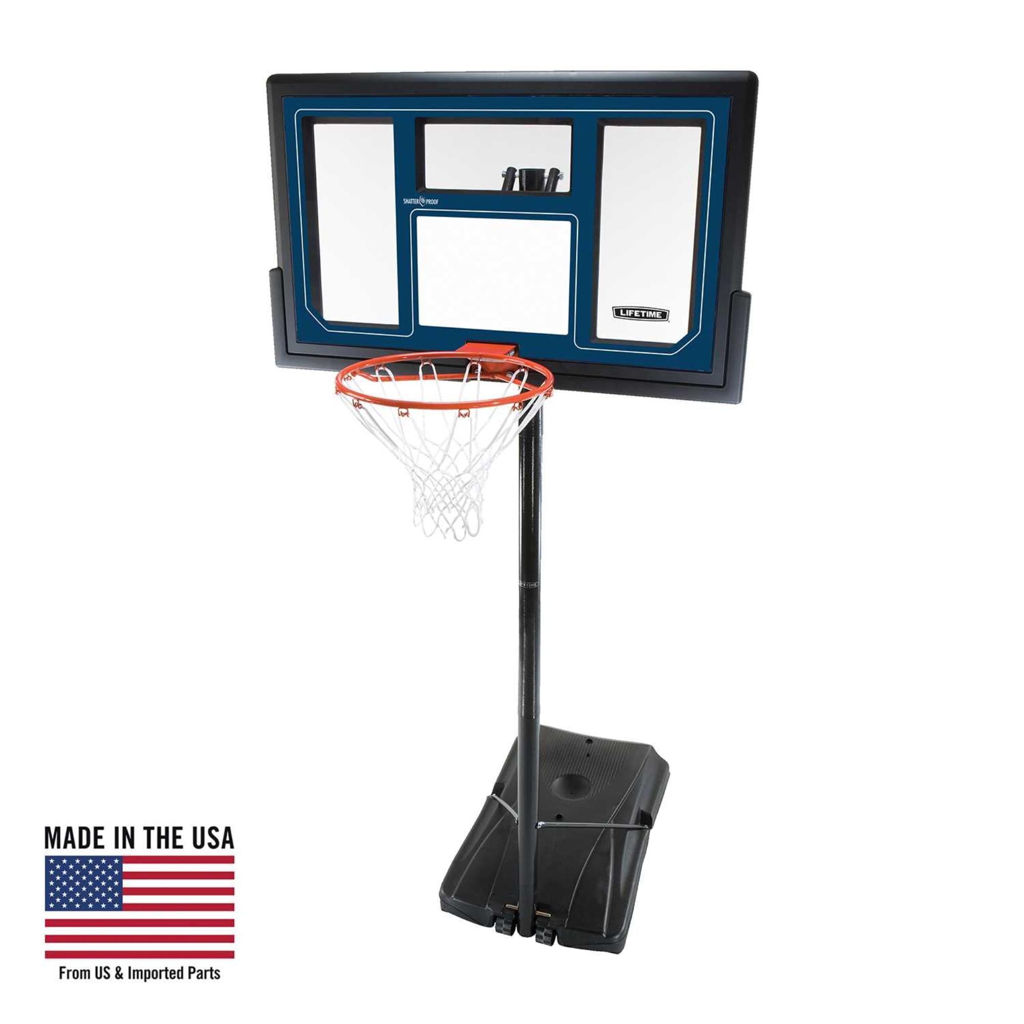 Lifetime Height Adjustable Portable Basketball Hoop (50" Polycarbonate Backboard)