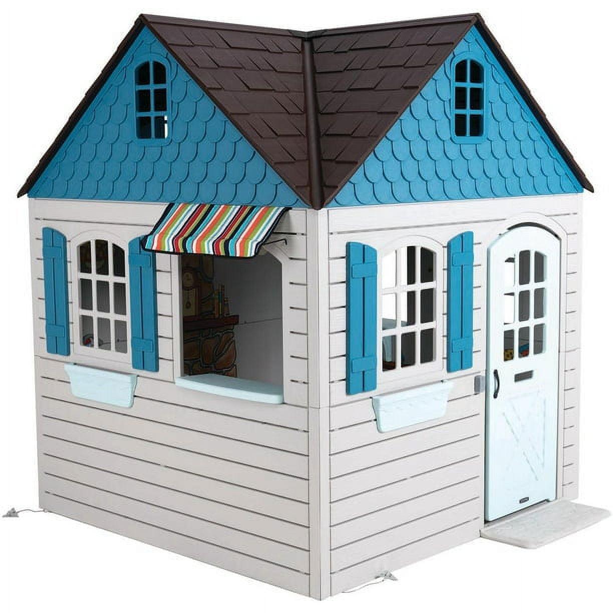 Lifetime Blue and White Kid's Outdoor Imagination Playhouse