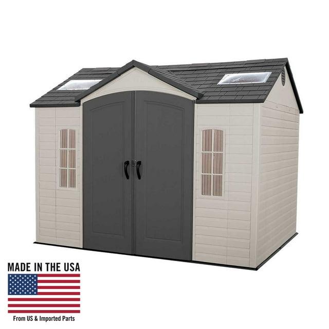 Lifetime Lifetime 10 Ft. x 8 Ft. High-Density Polyethylene (Plastic) Outdoor Storage Shed with Steel-Reinforced Construction