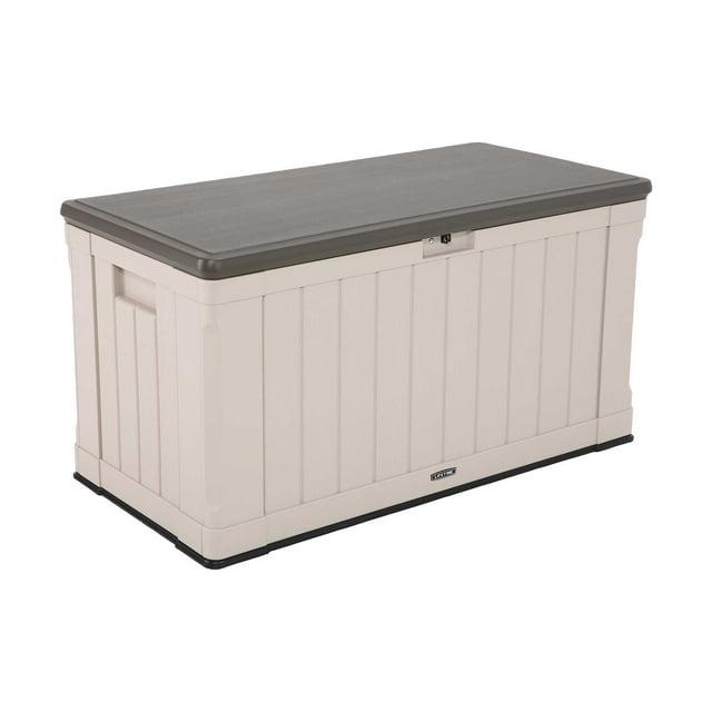 Lifetime Lifetime 50.3'' W 116 Gallons Water Resistant Polyethylene Plastic Lockable Deck Box in Tan