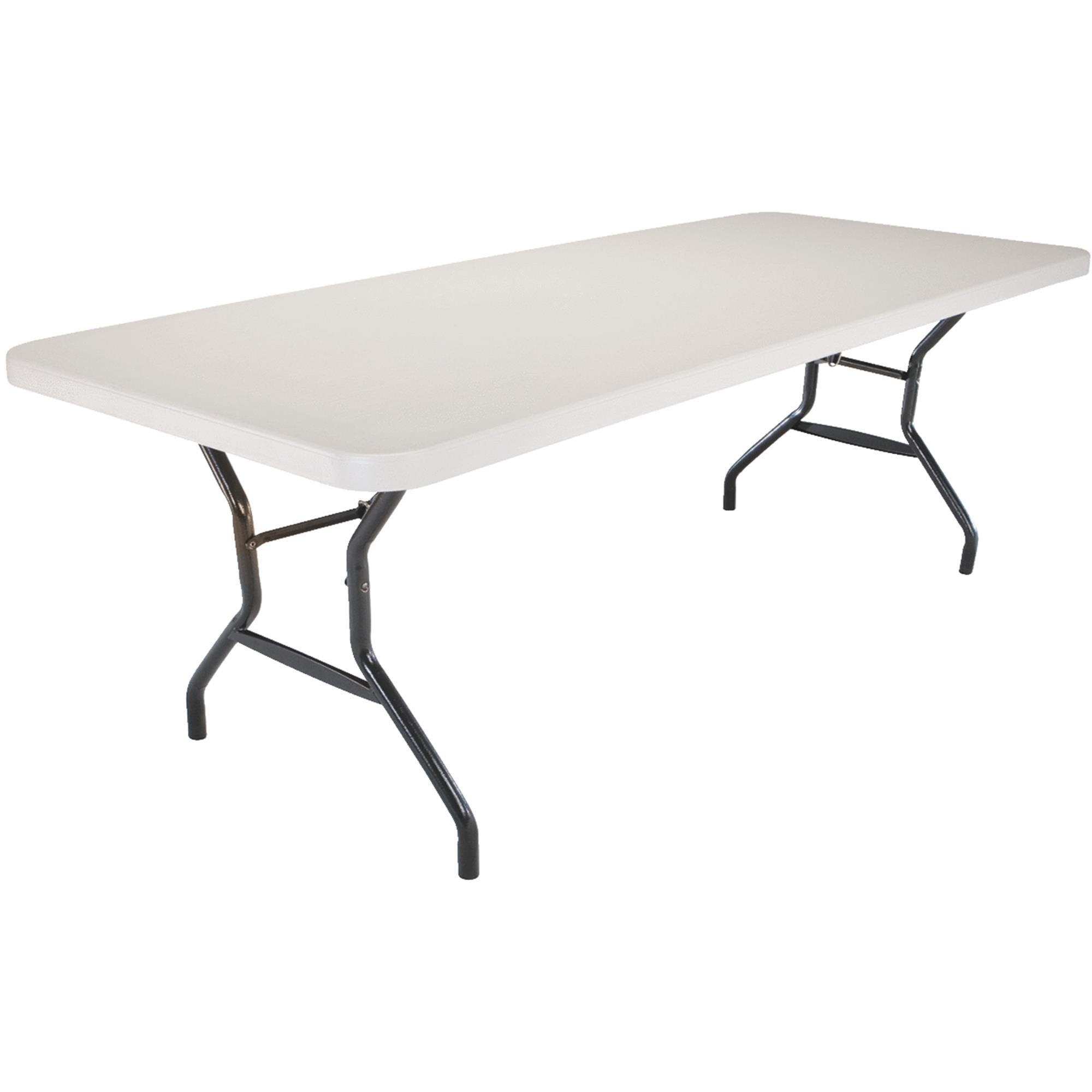 Lifetime 8 Foot Rectangle Folding Table, Indoor/Outdoor Commercial Grade, White Granite (22980)