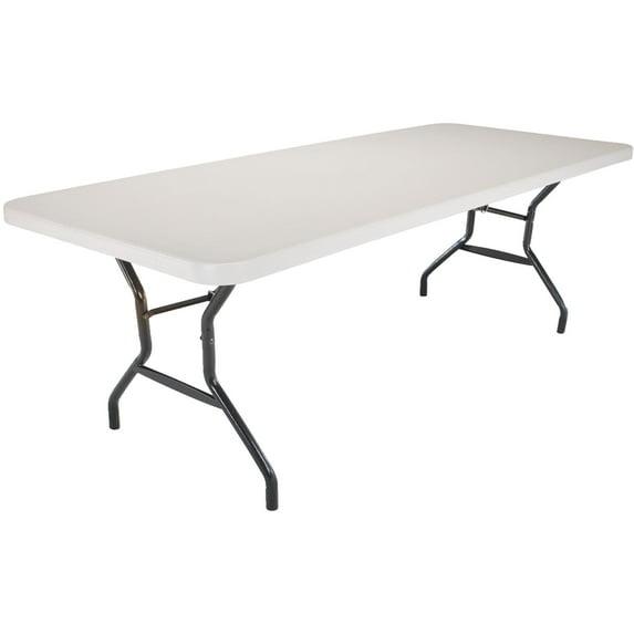 Lifetime 8 Foot Rectangle Folding Table, Indoor/Outdoor Commercial Grade, White Granite (22980)