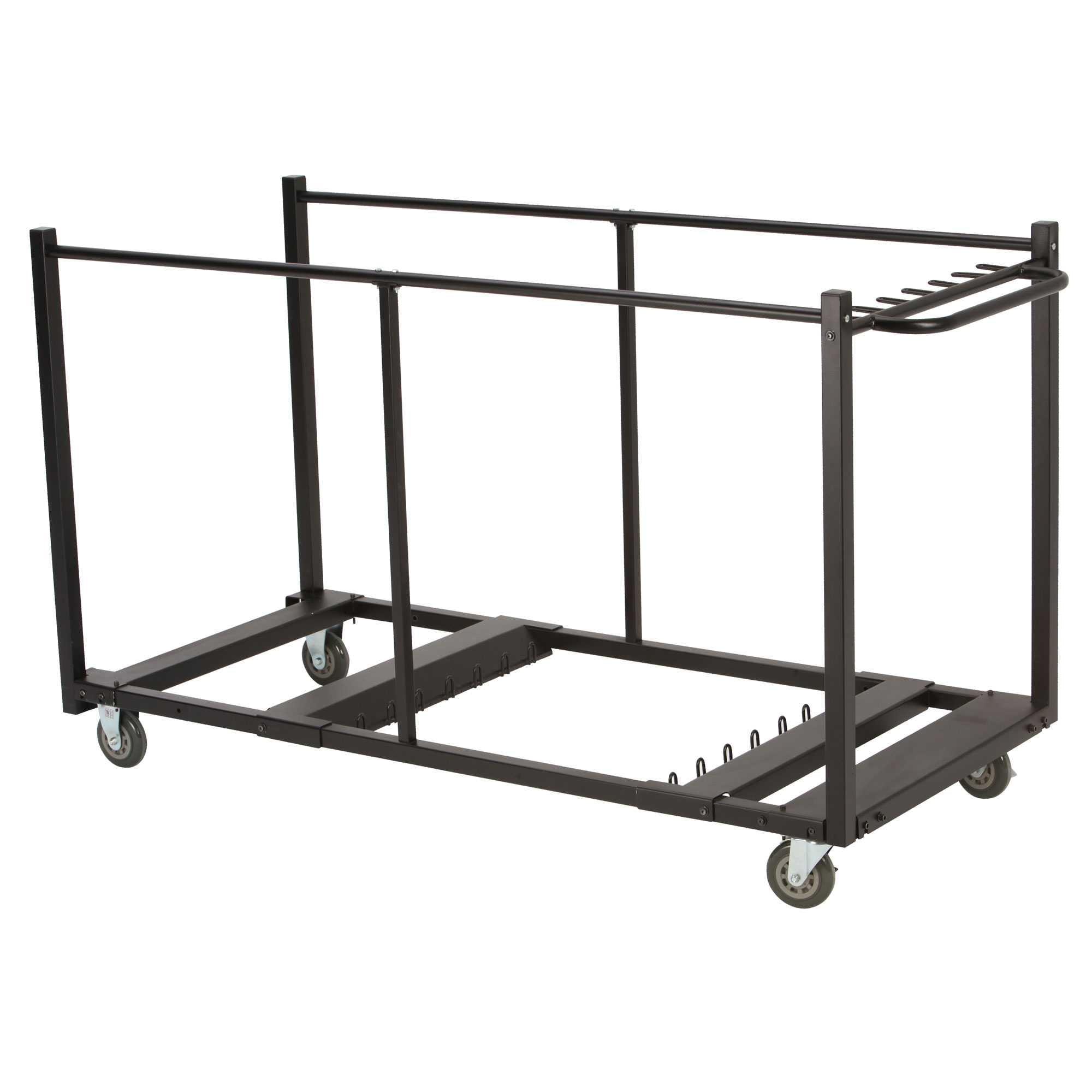 Heavy Duty Black Steel Table Cart for 8 Tables