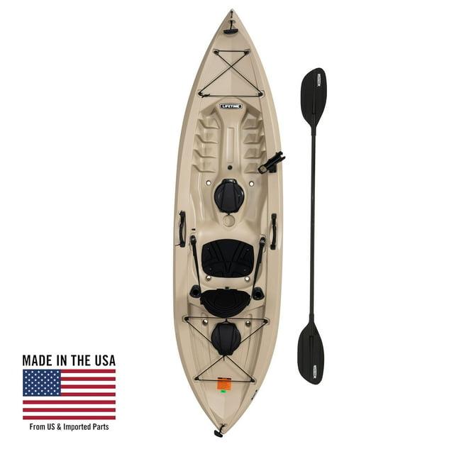 Lifetime Tamarack Angler Sit-On-Top Kayak with Paddle, Tan, 120"