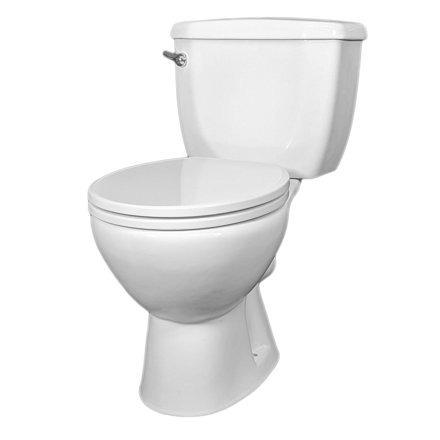 White Round Dual Flush High Efficiency Toilet Kit