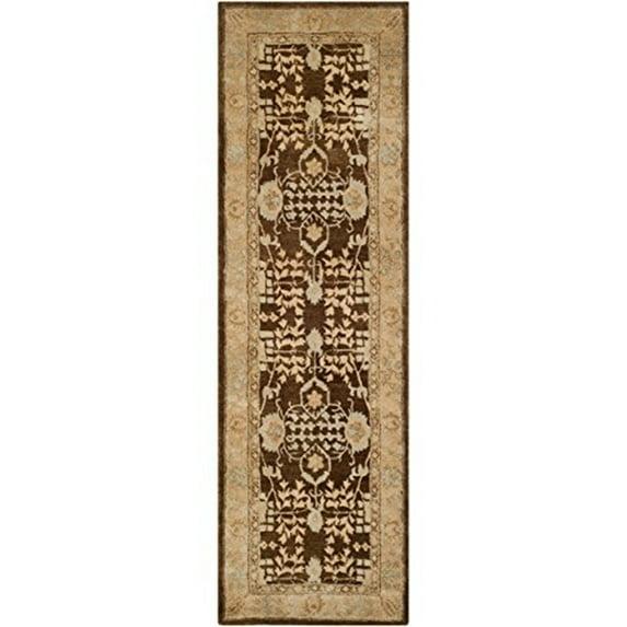 Traditional Rug - Taj Mahal Wool Pile -Light Brown/Beige-Color:Light Brown/Beige,Design:Traditional,Shape:Runner,Size:12'L x 2' 6''W