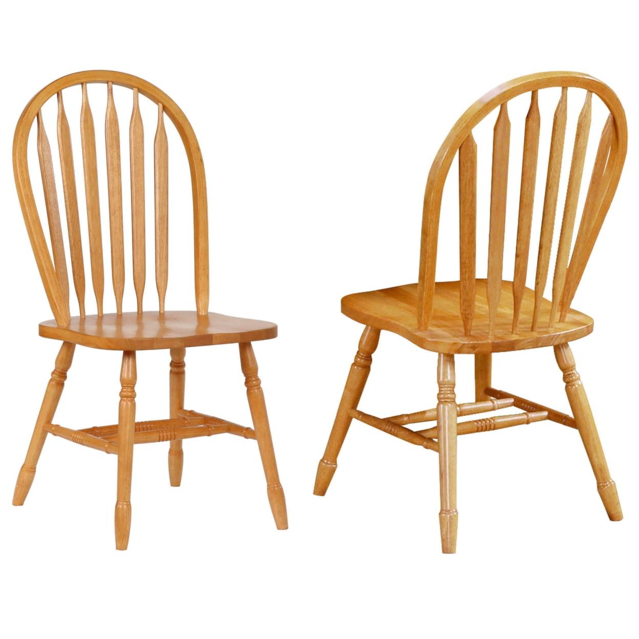 Besthom Solid Wood Windsor Arrowback Dining Chairs (Set of 2)