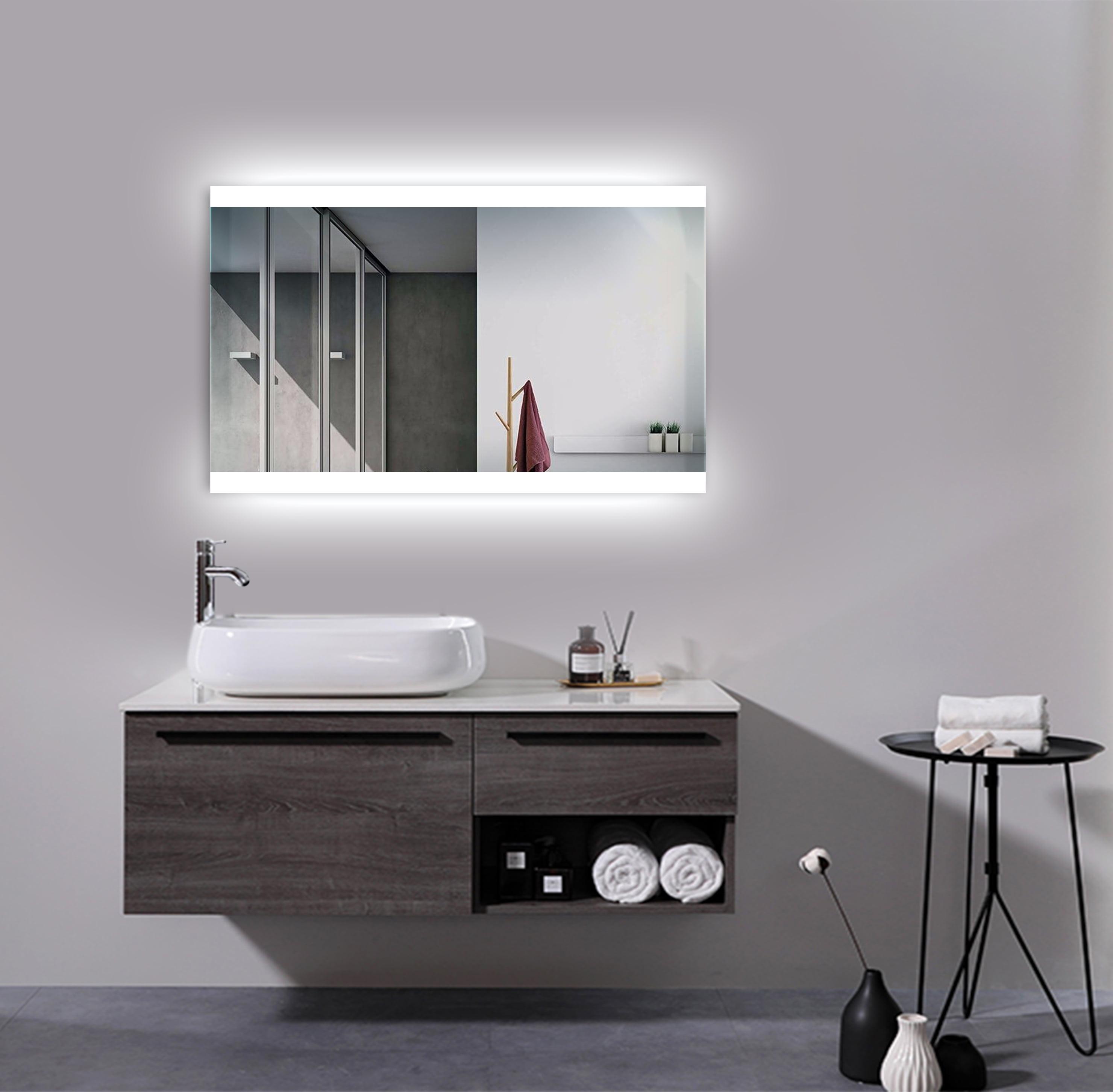 Jet 48" x 24" Frameless LED Lighted Bathroom Vanity Mirror