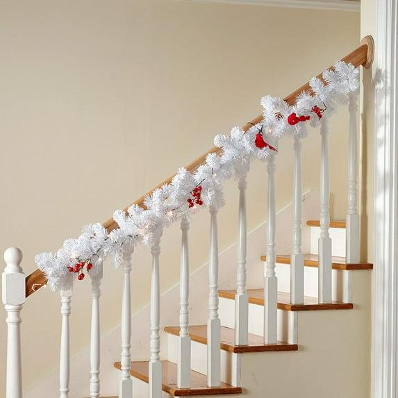 The Lakeside Collection Lighted Snowy Cardinal Holiday Decor - Garland