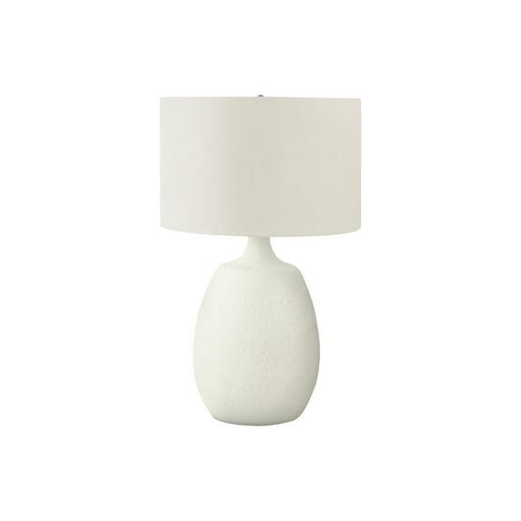 Monarch Specialties Lighting 26inchH Table Lamp Ivory / Cream Shade Cream Resin Contemporary