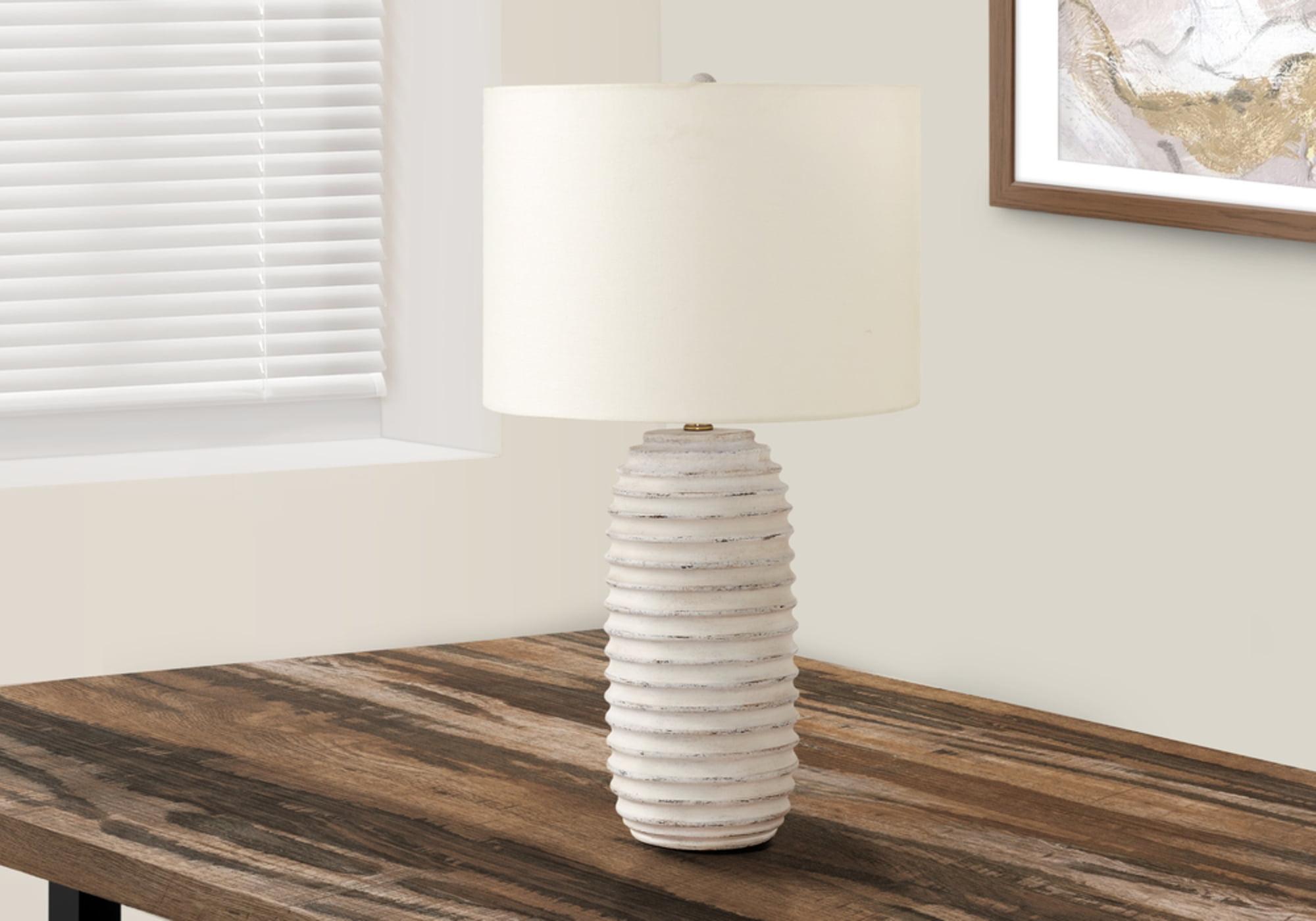 Monarch Specialties Lighting 28inchH Table Lamp Cream Resin Ivory / Cream Shade Transitional