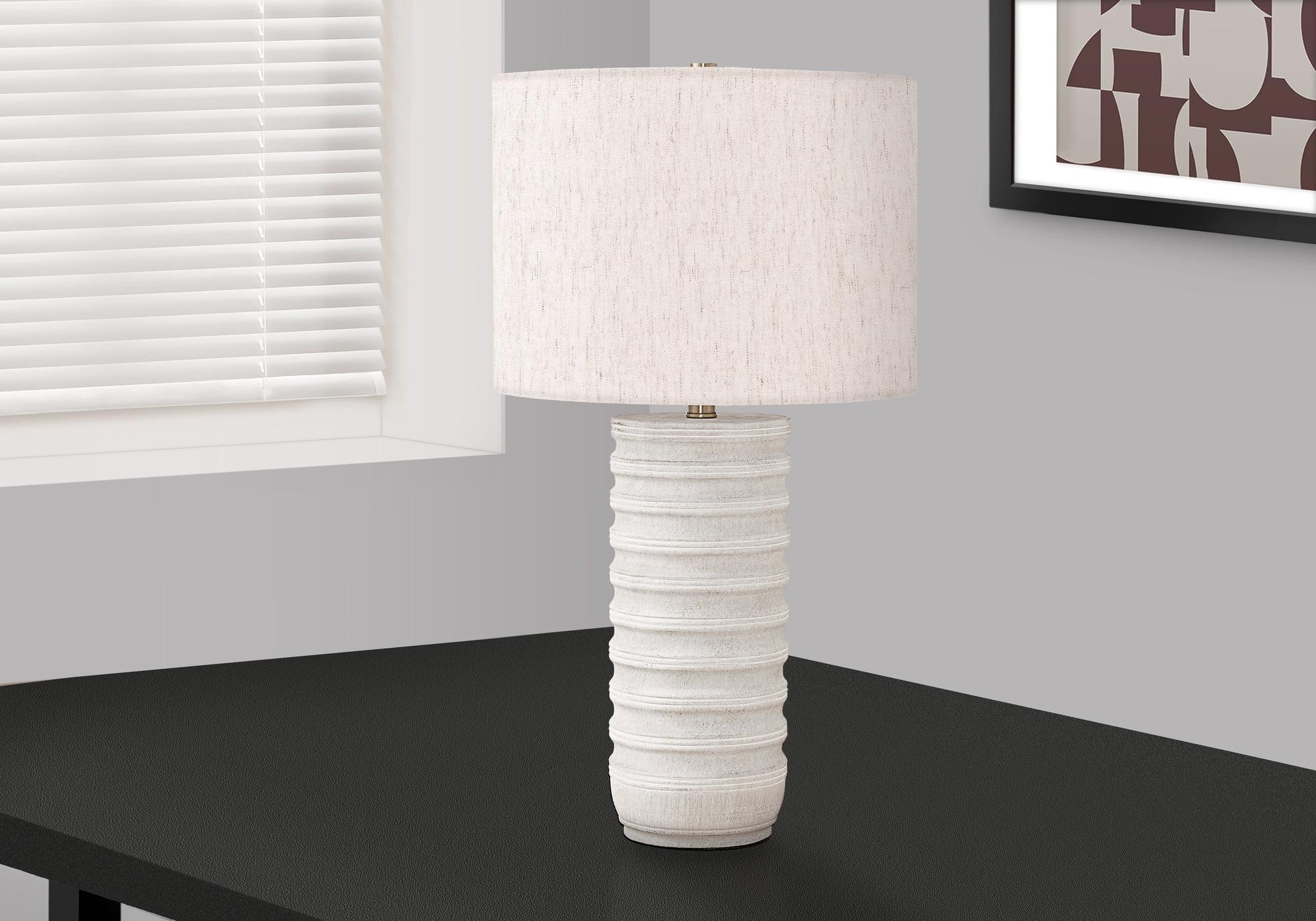 Monarch Specialties Lighting 28inchH Table Lamp Cream Resin Ivory / Cream Shade Transitional