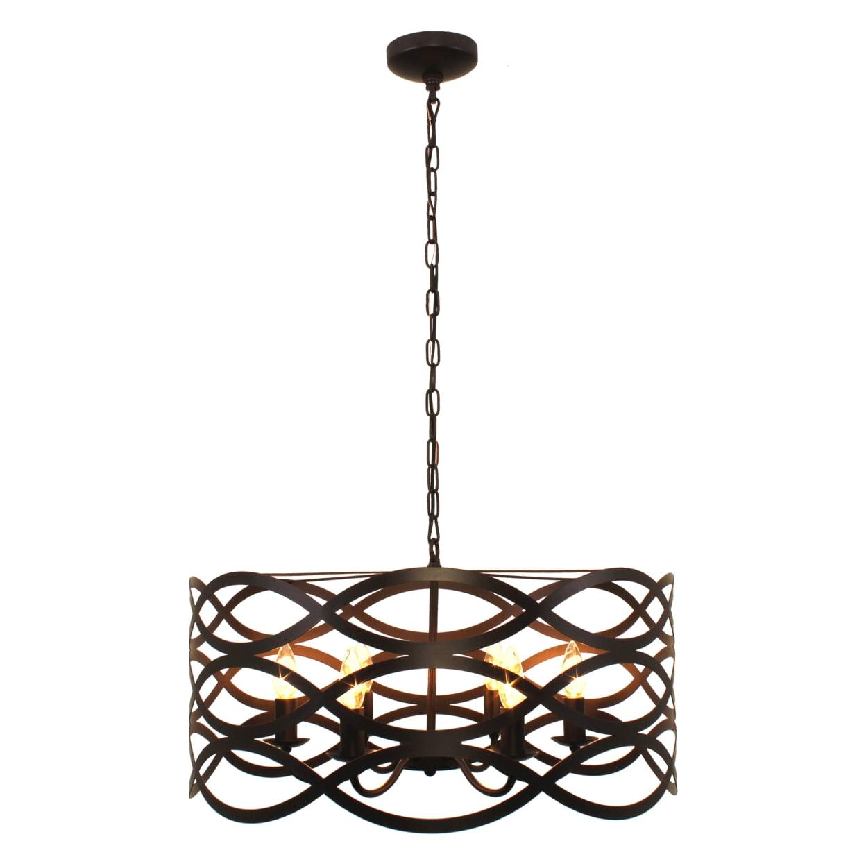 Capella 25" Oil-Rubbed Bronze Transitional Ceiling Pendant with Glass