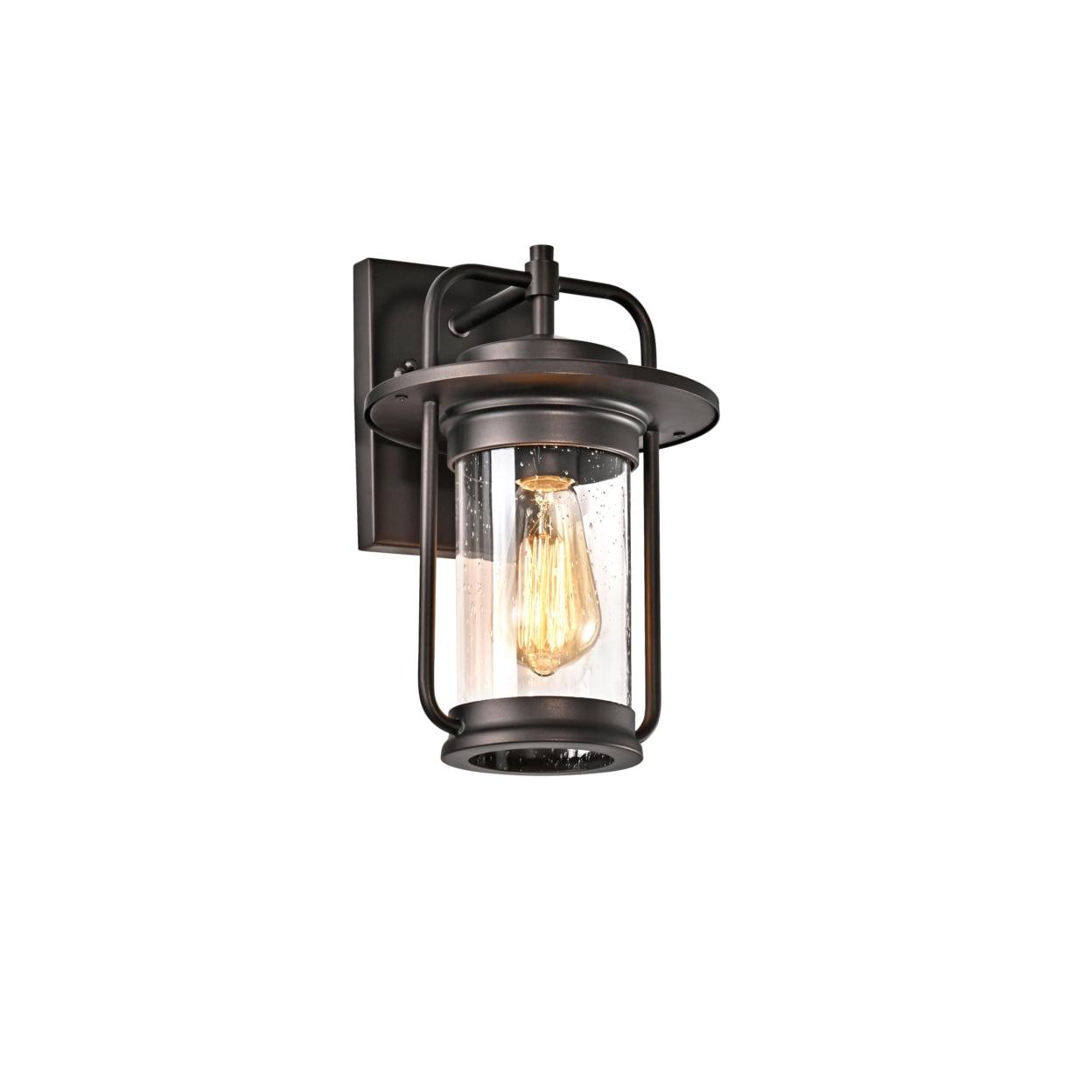 Chloe Lighting Jeffrey Transitional 1 Light Rubbed Bronze Outdoor Wall Sconce 13" Height