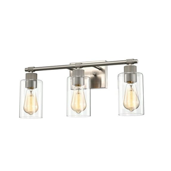 Chloe Lighting Mercy Contemporary 3 Light Brushed Nickel Bath Vanity Fixture 22" Width