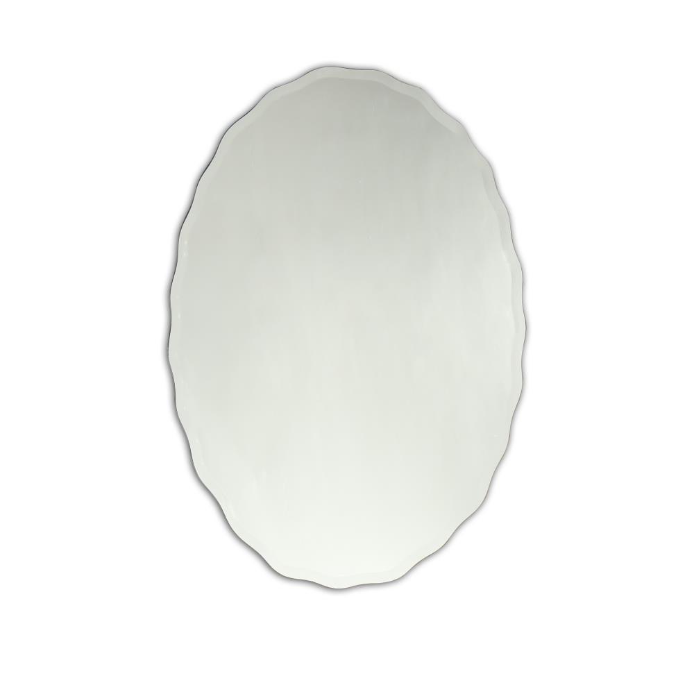 Elegant Oval Frameless Beveled Wall Mirror 20x28