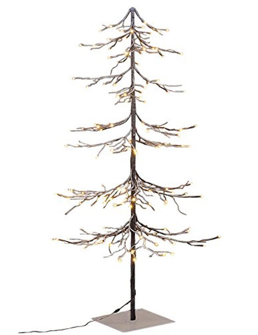 Ranyuaxu 6 ft. Snowy Fir Tree, 144 LED Lights, for Indoor and Outdoor Use, Warm White, for Home Festival Party Christmas