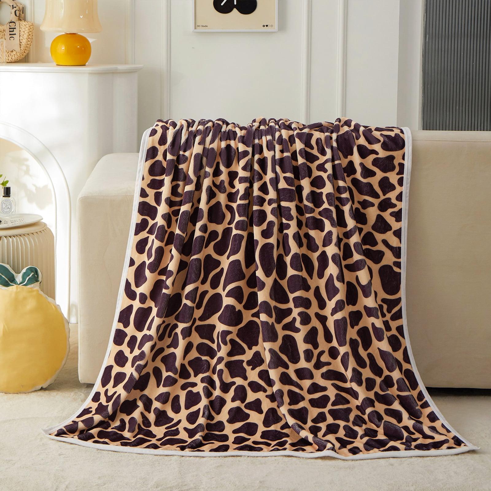 Kindred Home Lightweight Flannel Fleece Leopard Print Throw Blanket for Couch, Bed, Holiday Decor (60x80 Inches)