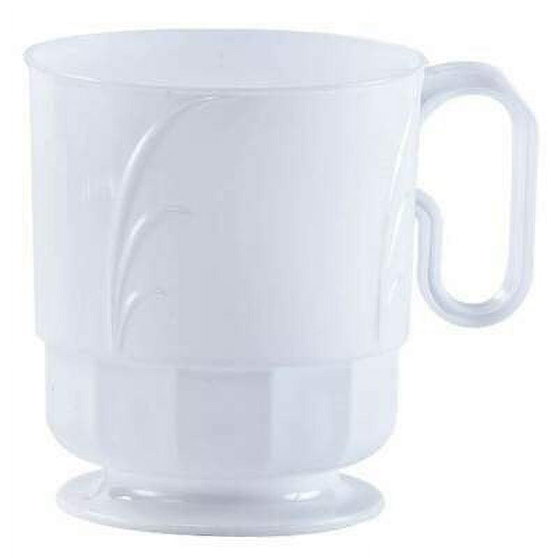 Lillian White Plastic 8 oz Coffee Mugs, 40 Count