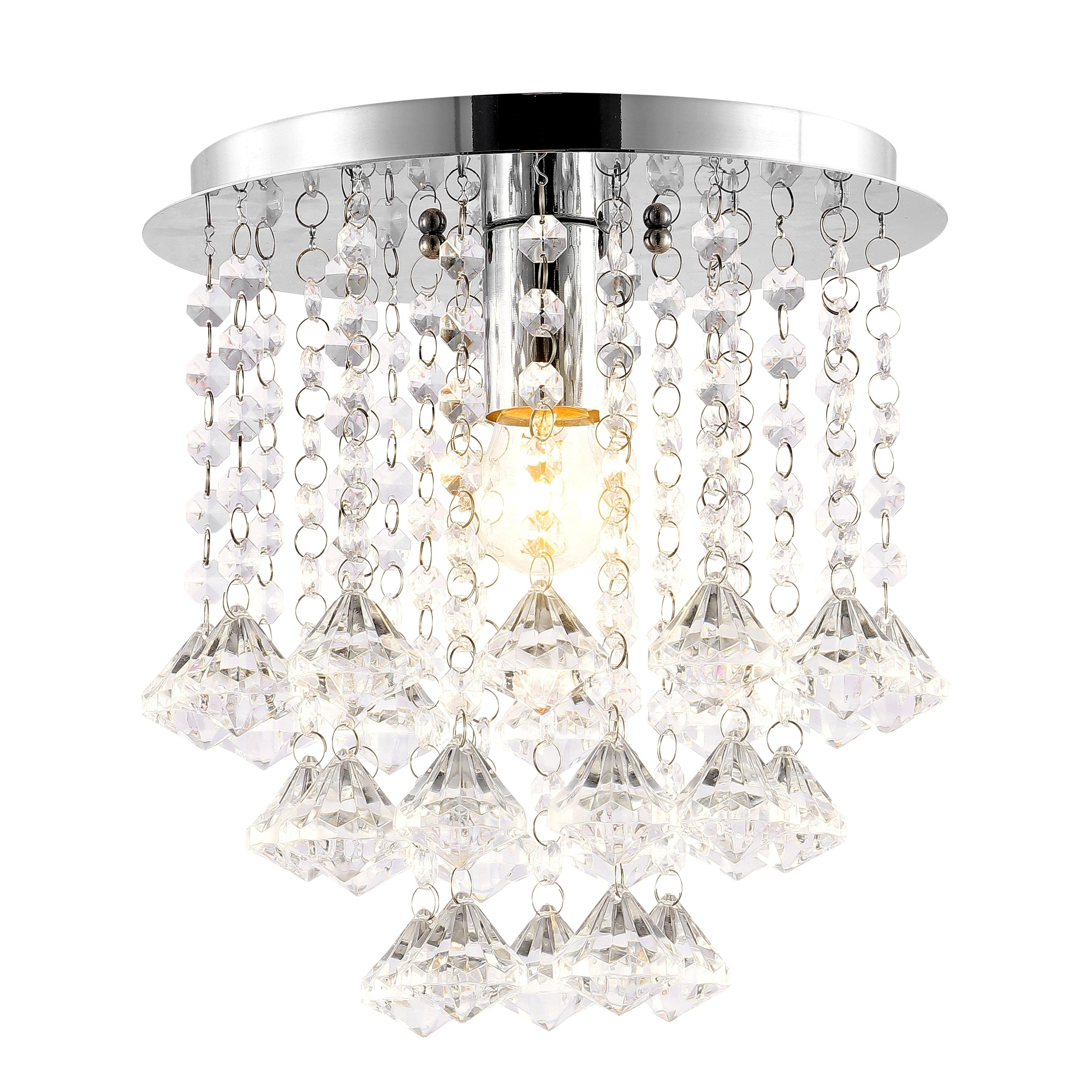 Lillibet 9.88" Chrome Crystal LED Flush Mount Ceiling Light