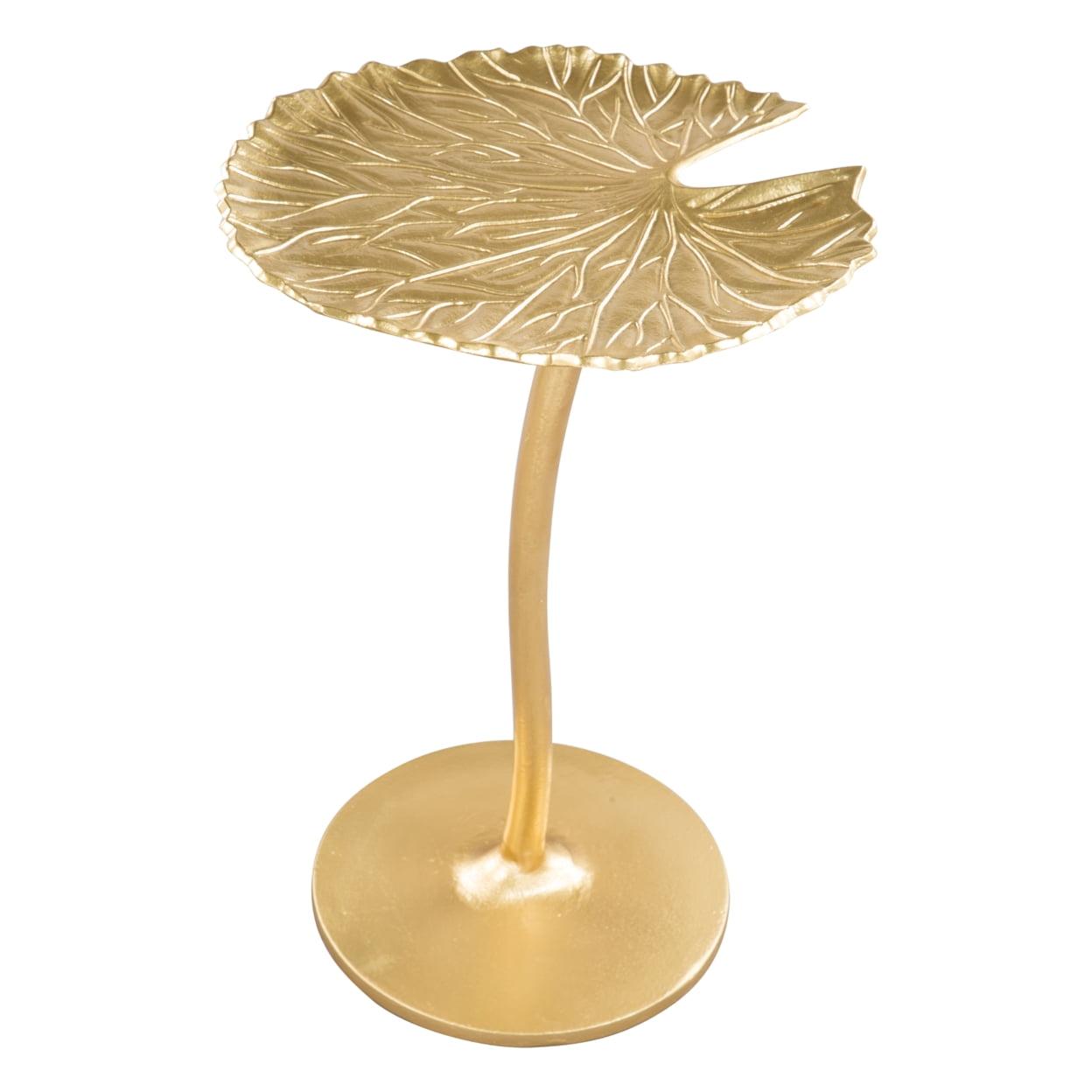 Elegant Lily 22'' Round Gold Metal Side Table