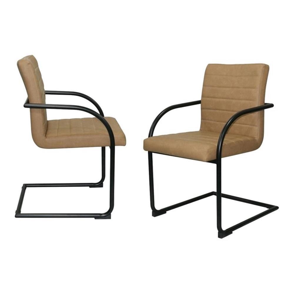 DeeHome Modrest Ivey Modern Tan Dining Chair (Set of 2)