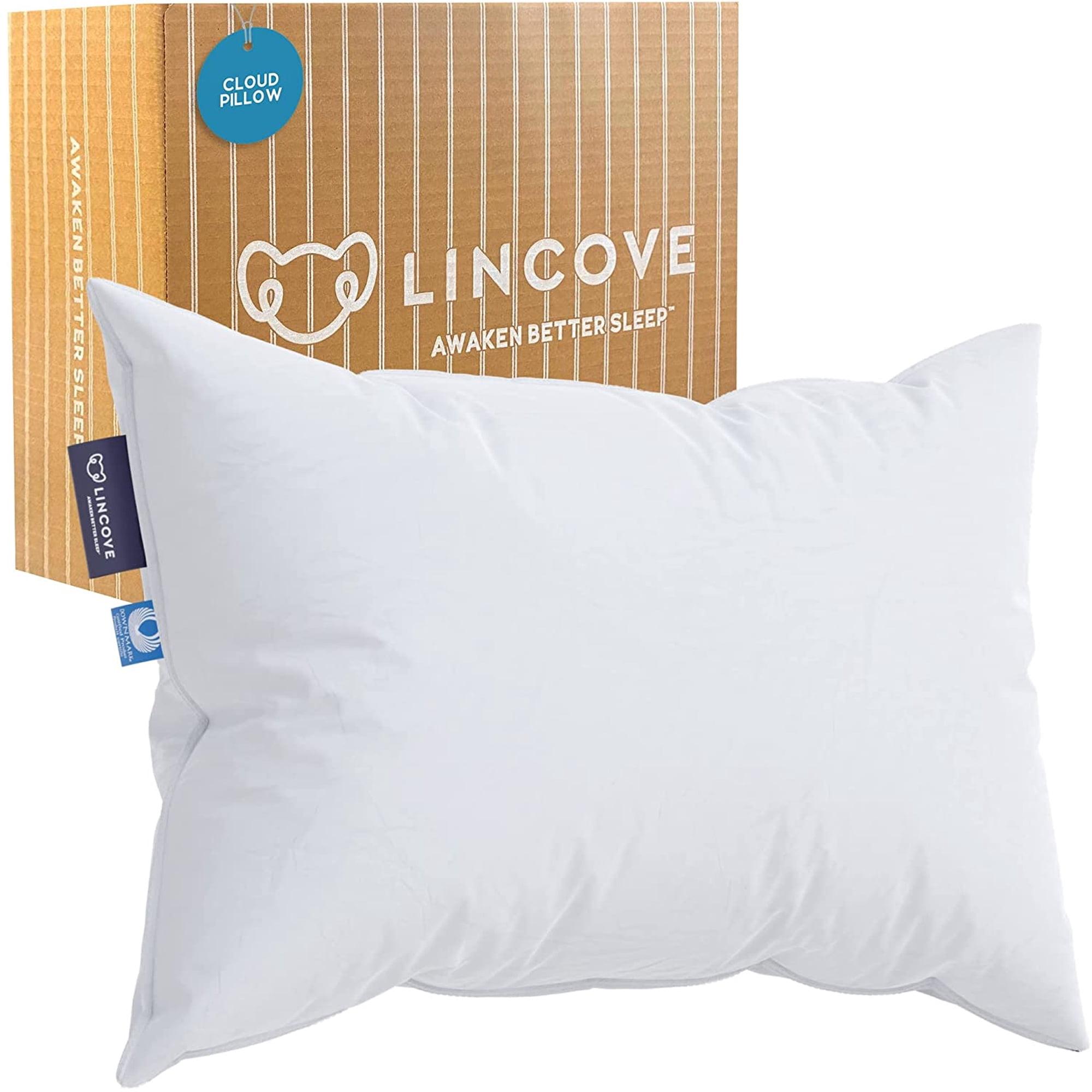 Lincove Cloud Canadian Down Luxury Sleeping  Pillow - 625 Fill Power, 500 Thread Count Cotton Sateen Shell, King - Medium, 1 Pack