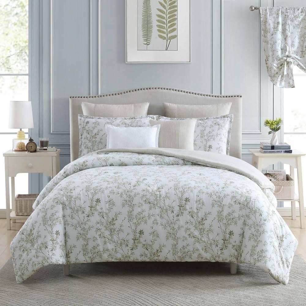 Full White Cotton Reversible Comforter Sham Set