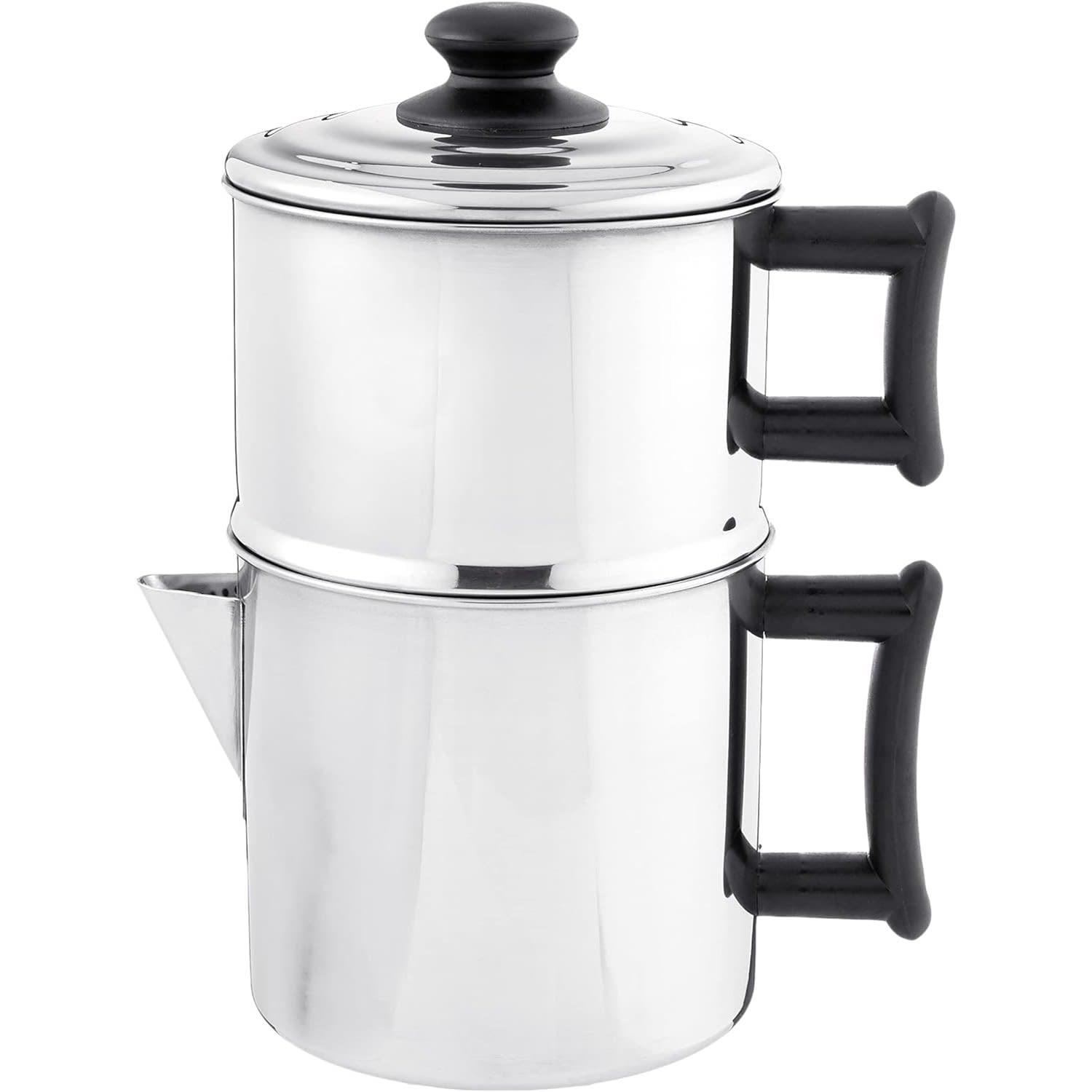 Shetler's Non-Electric Drip Coffee Maker, Classic Manual Coffee Brewing, Durable Stainless Steel, Perfect for Camping, Outdoors and Home Use