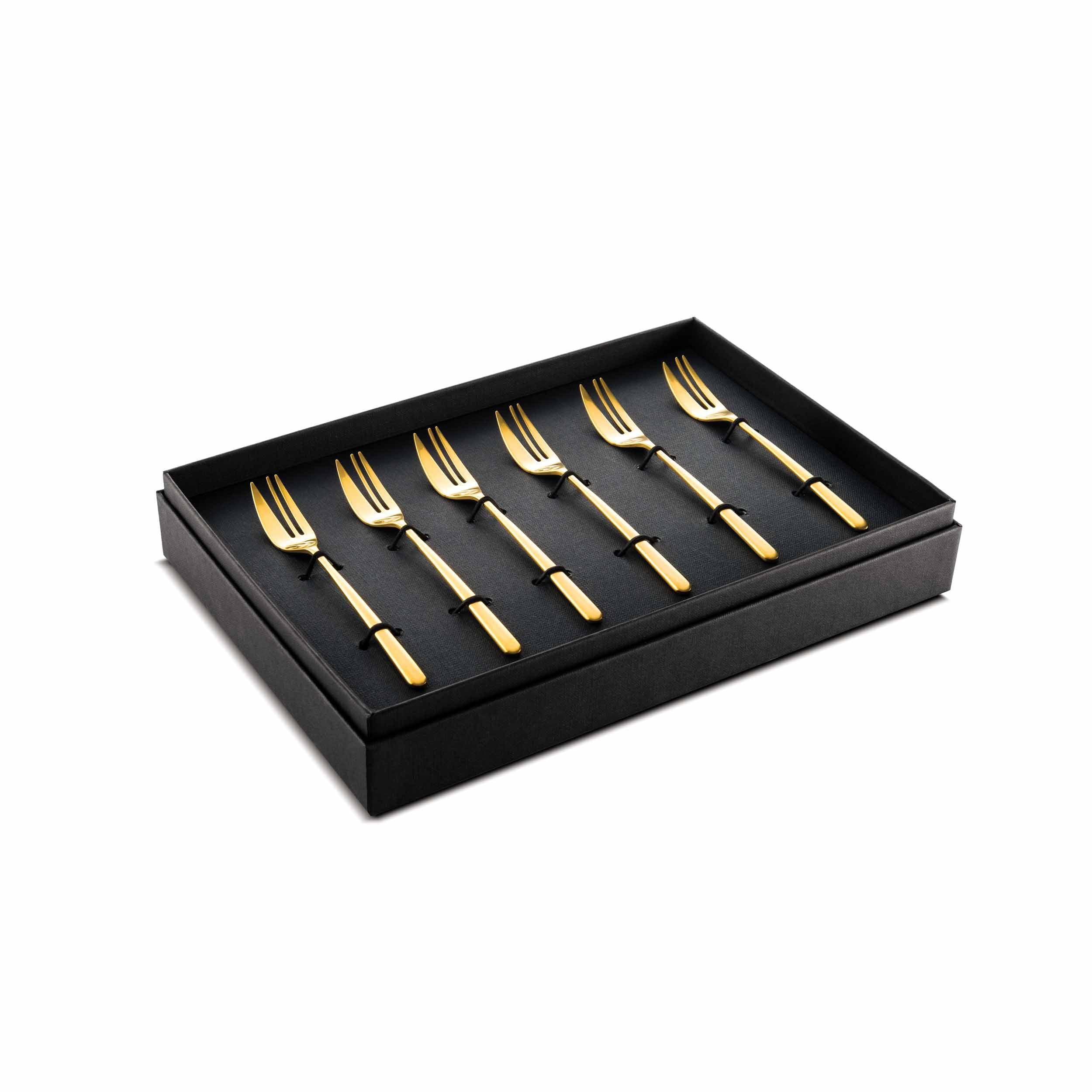 MEPRA Linea Bronzo Cake Fork, Set Of 6 Rose Gold (Set of 6)