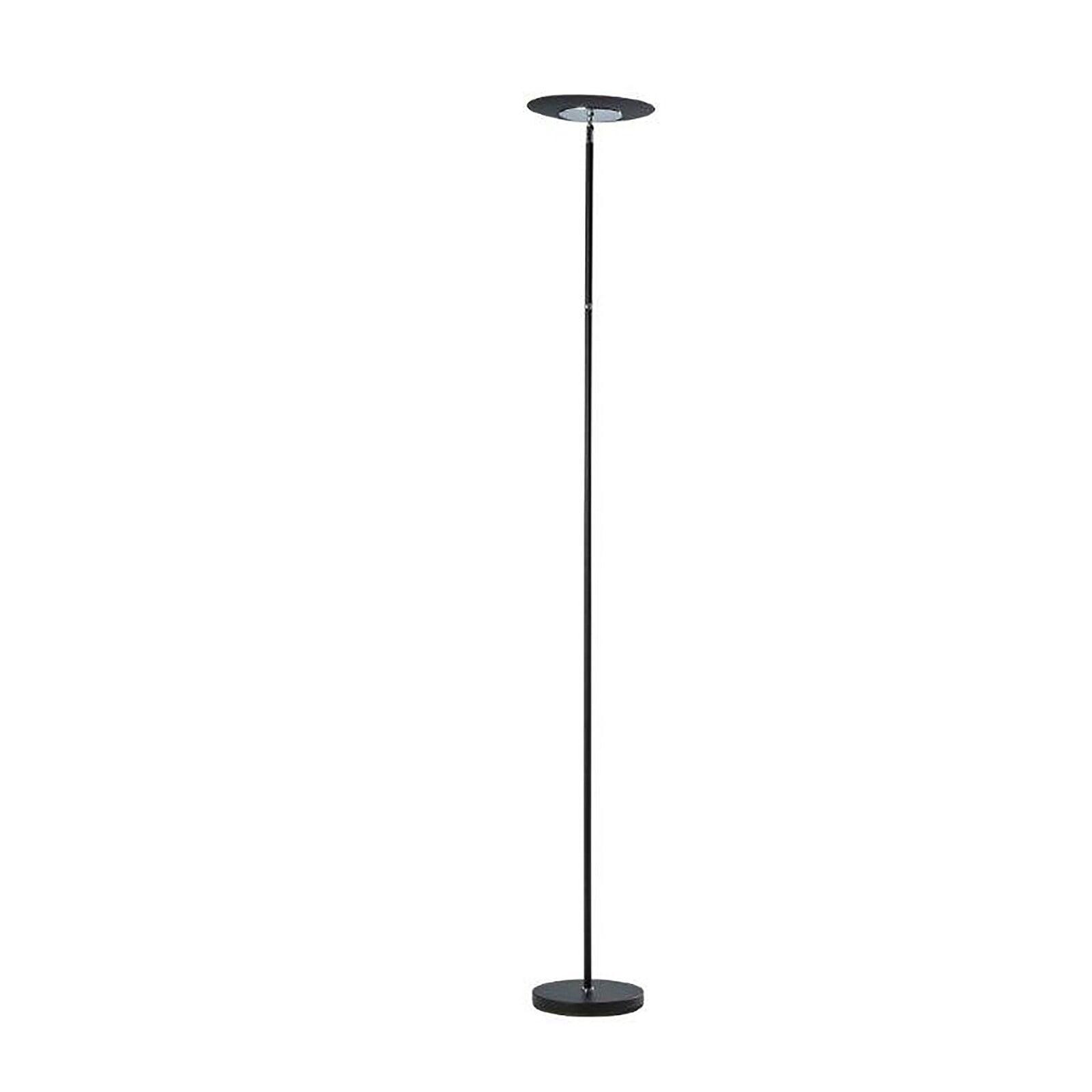 Linea LED Adjustable Torchiere Metal Floor Lamp Black