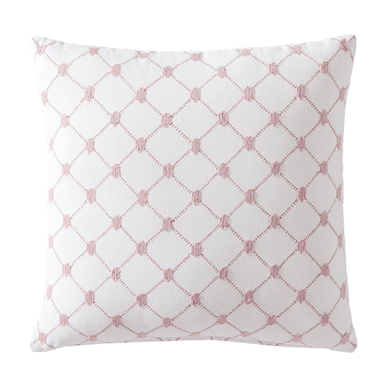 Linen Classique Dotted Windowpane Reversible Decorative Pillow