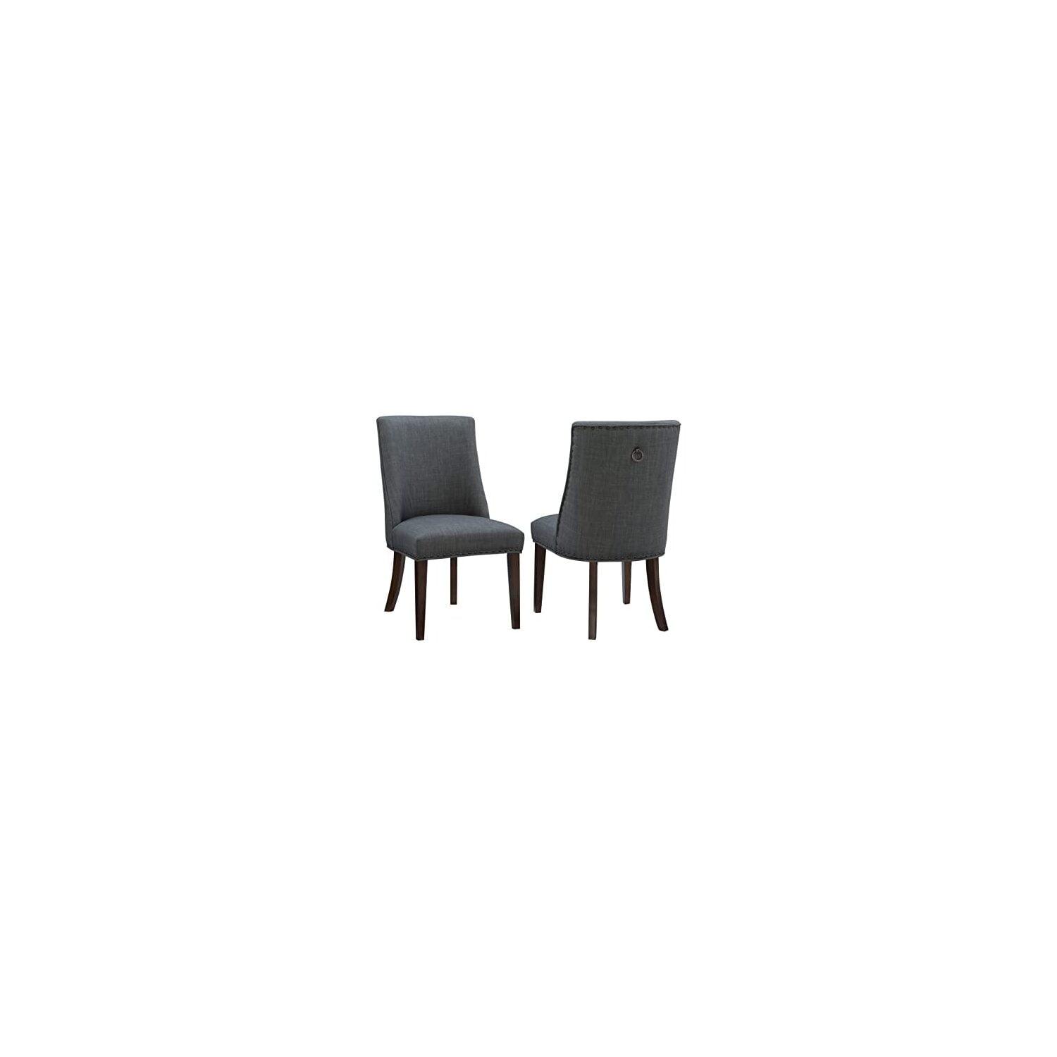 Linon Adler Dining Chair Espresso Grey