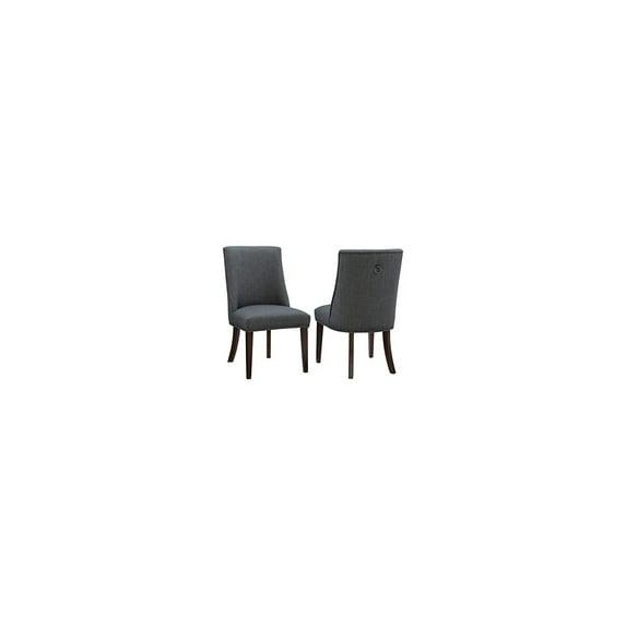 Linon Adler Dining Chair Espresso Grey
