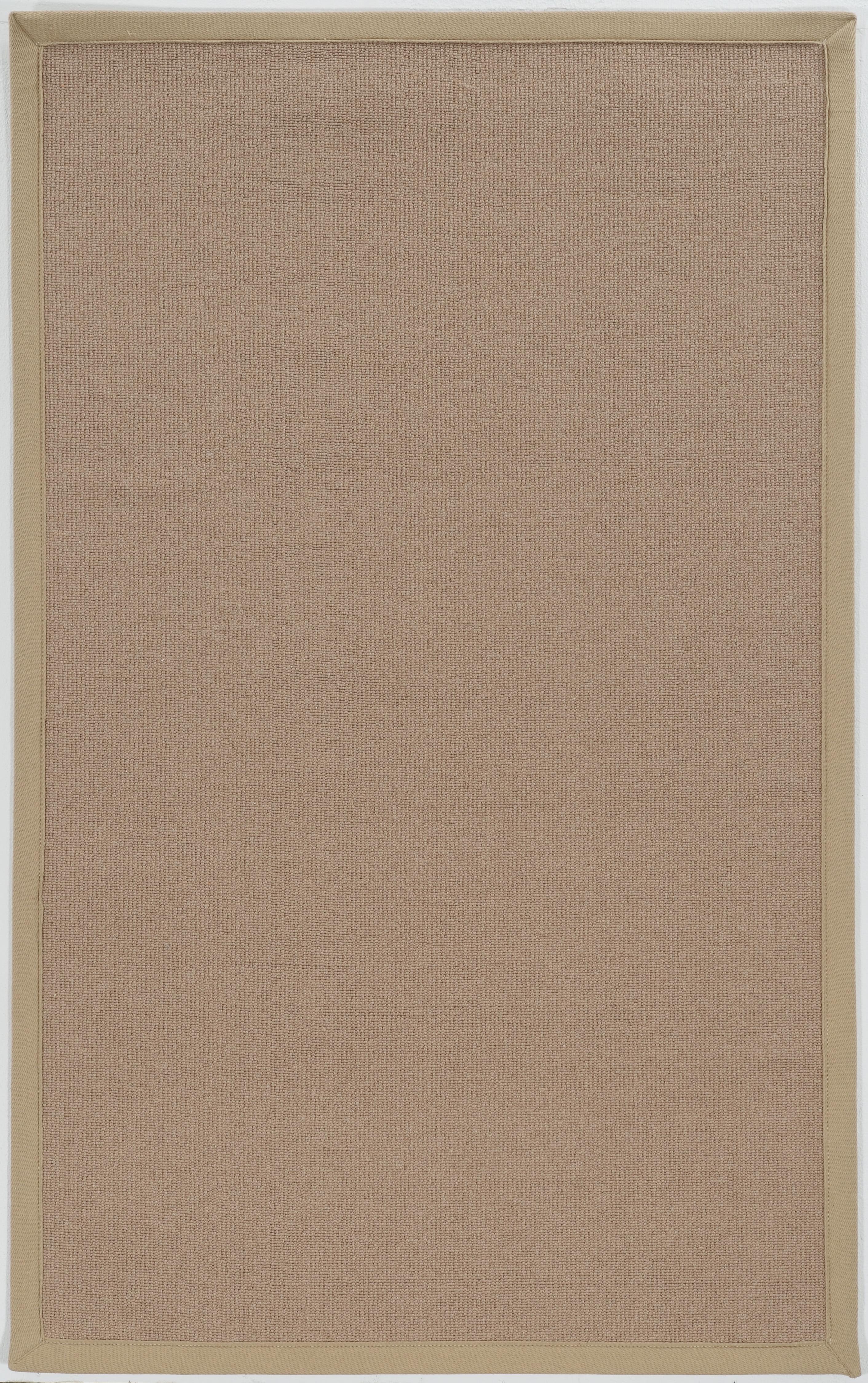 Beige Tufted Wool Rectangular Accent Rug, 5' x 8'