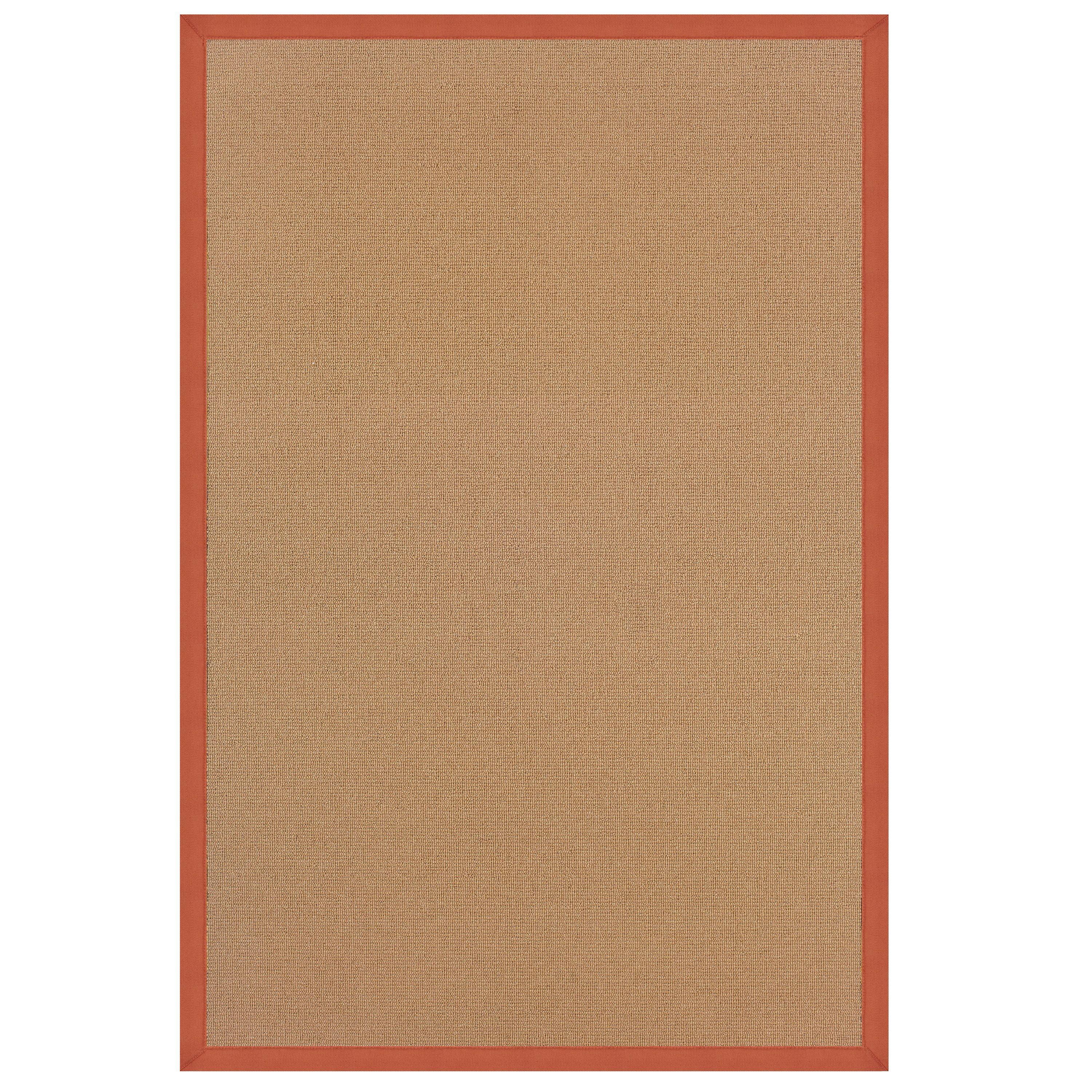 Linon Athena Accent Rug, Cork with Burnt Orange, 5ft x 8ft