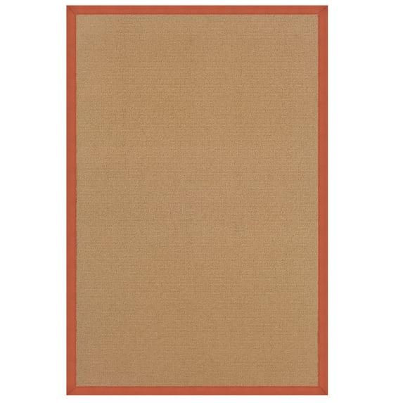 Linon Athena Accent Rug, Cork with Burnt Orange, 5ft x 8ft