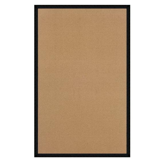 5'x8' Athena Cork Leather Rug Black/Brown - Linon