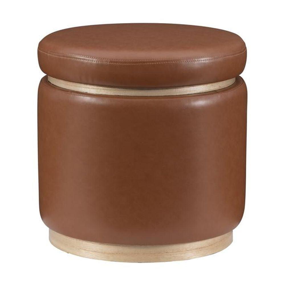 Wade Logan® Addilynne Faux Leather Ottoman