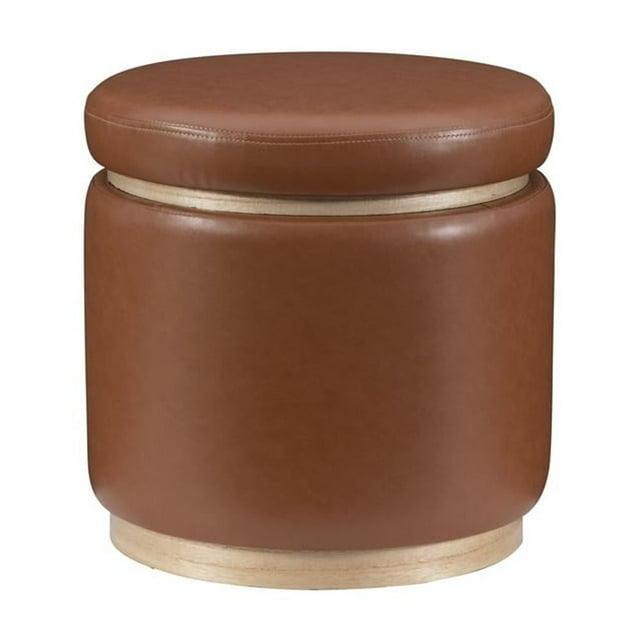 Wade Logan® Addilynne Faux Leather Ottoman