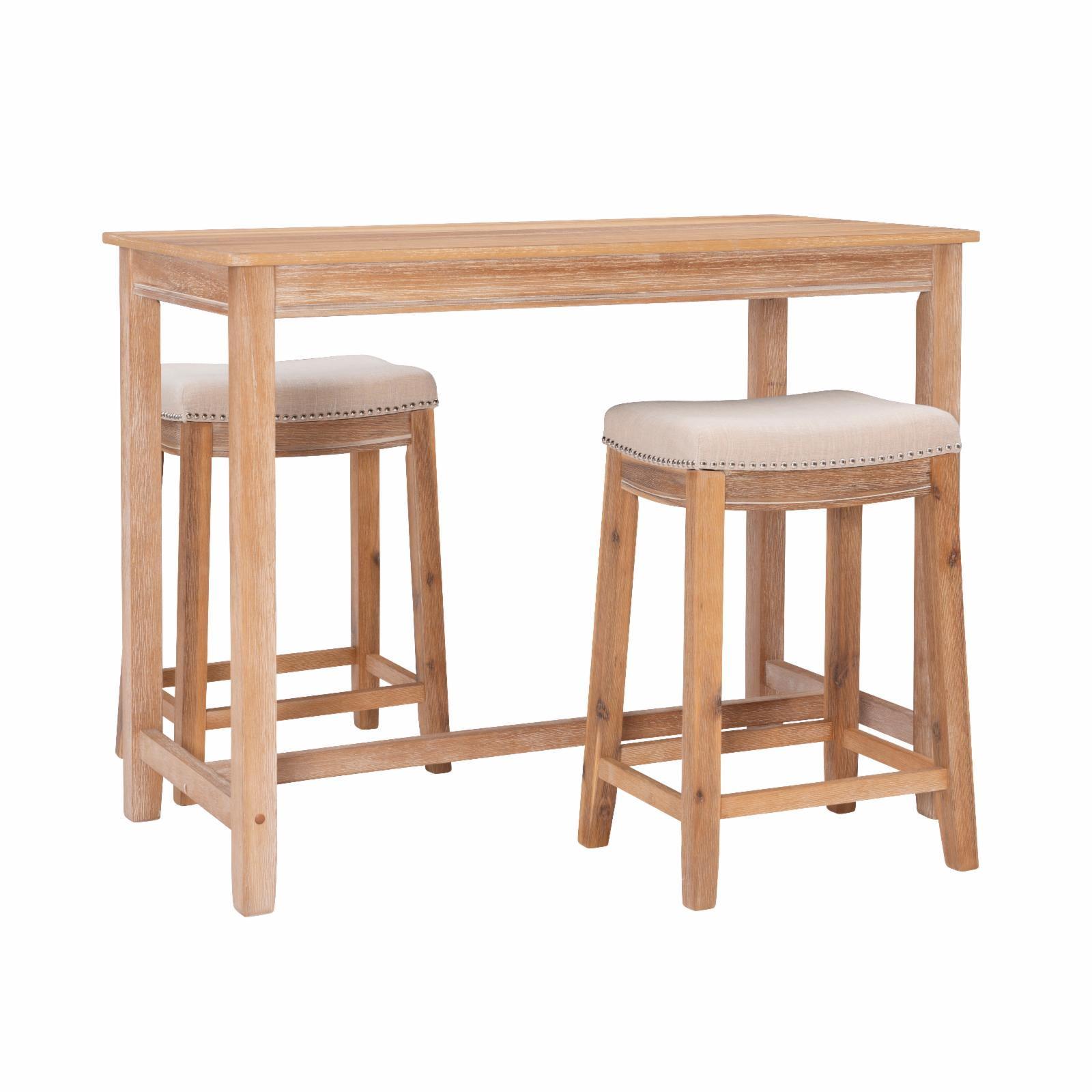 3pc Claridge Counter Height Dining Set - Linon