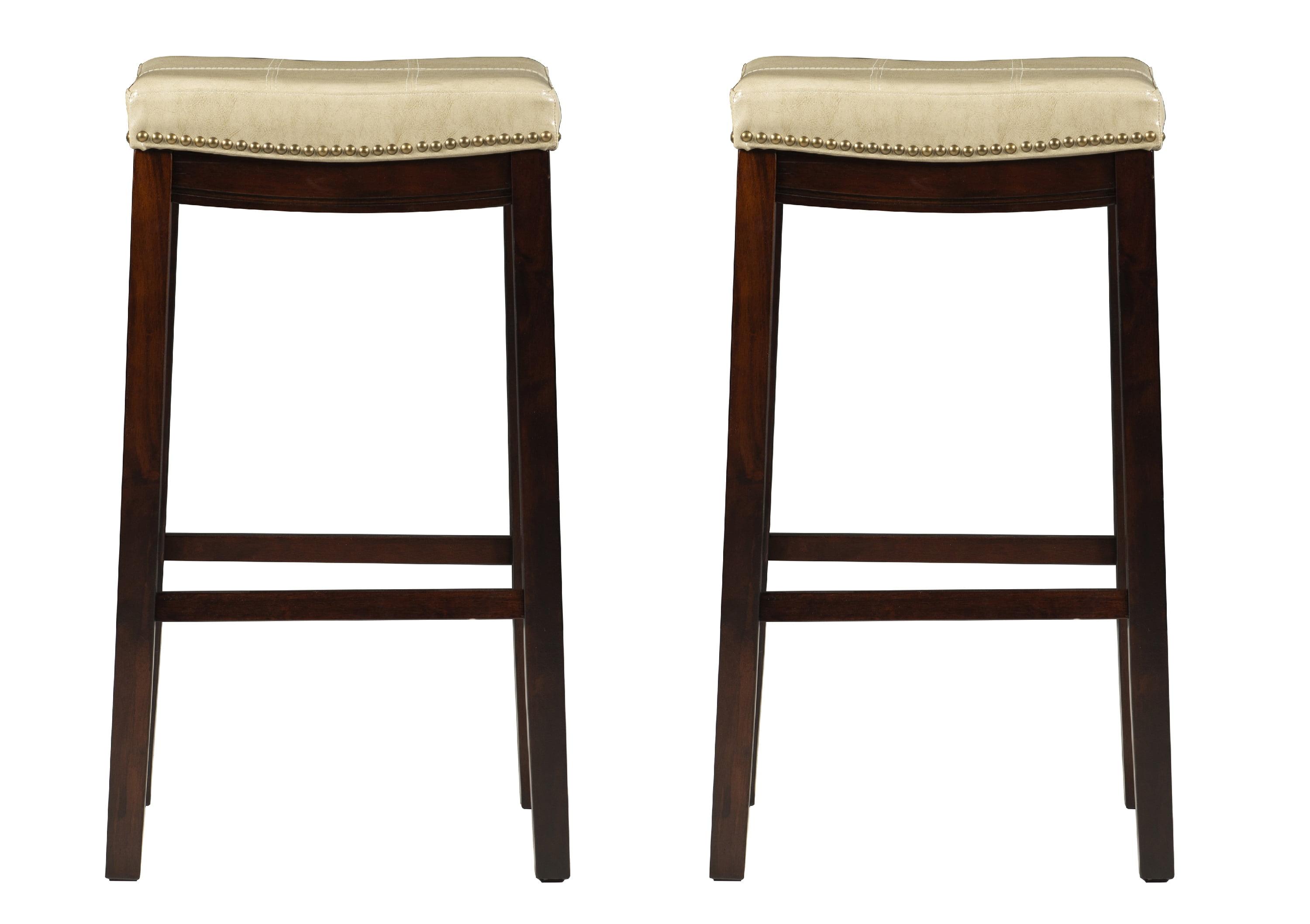 Padded Saddle Seat Barstool Hardwood - Linon