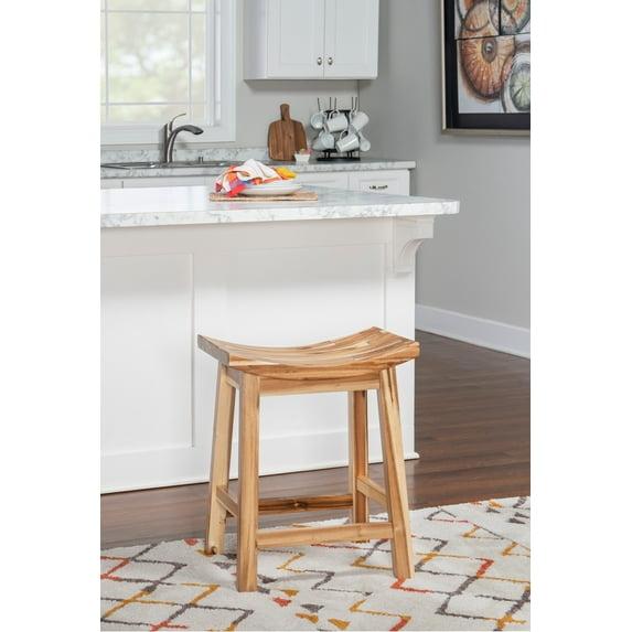 24 x 20 x 12.25 in. Dale Saddle Counter Stool, Light Natural