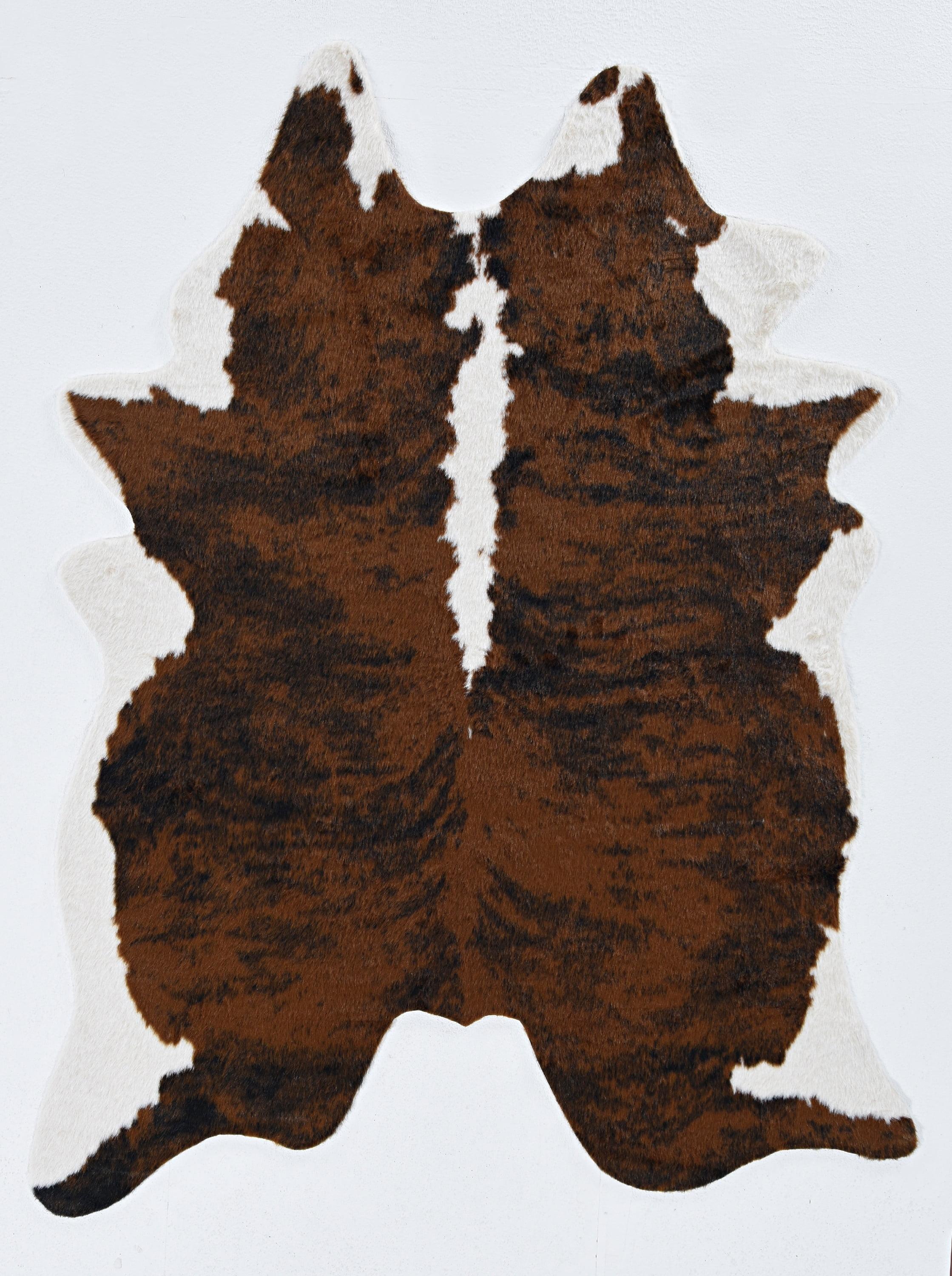 Shaped Faux Animal Hide Rug