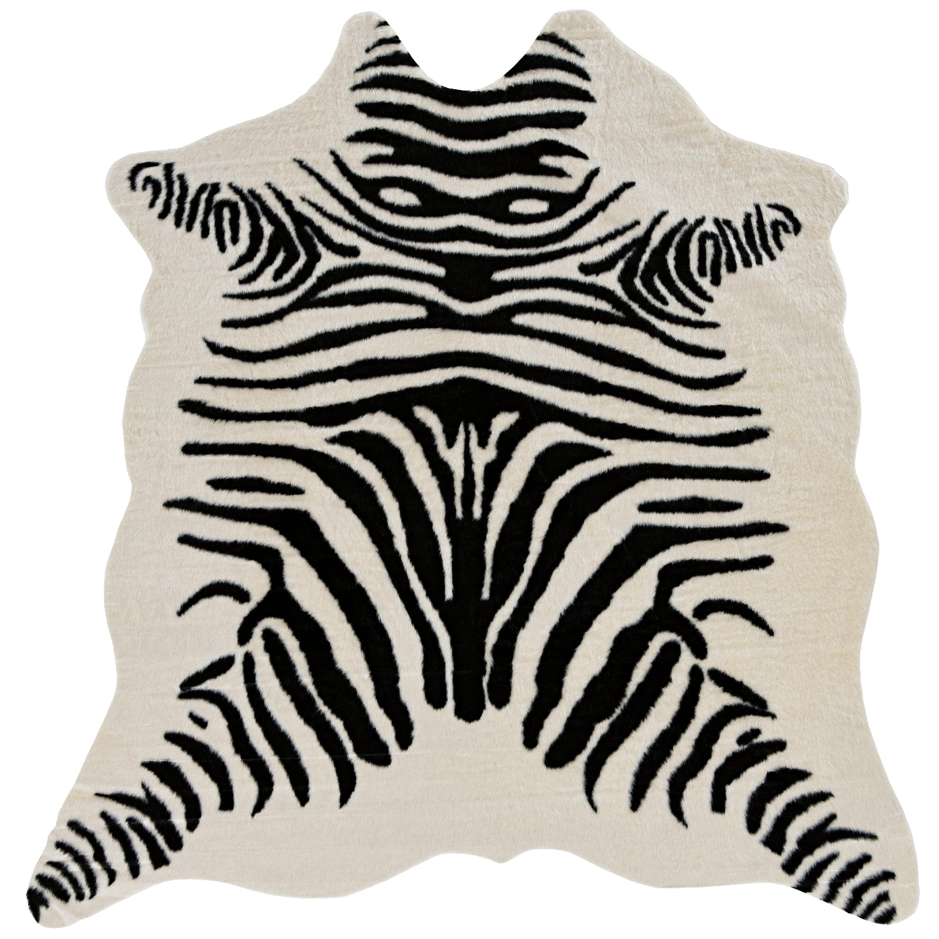 Shaped Faux Animal Hide Rug