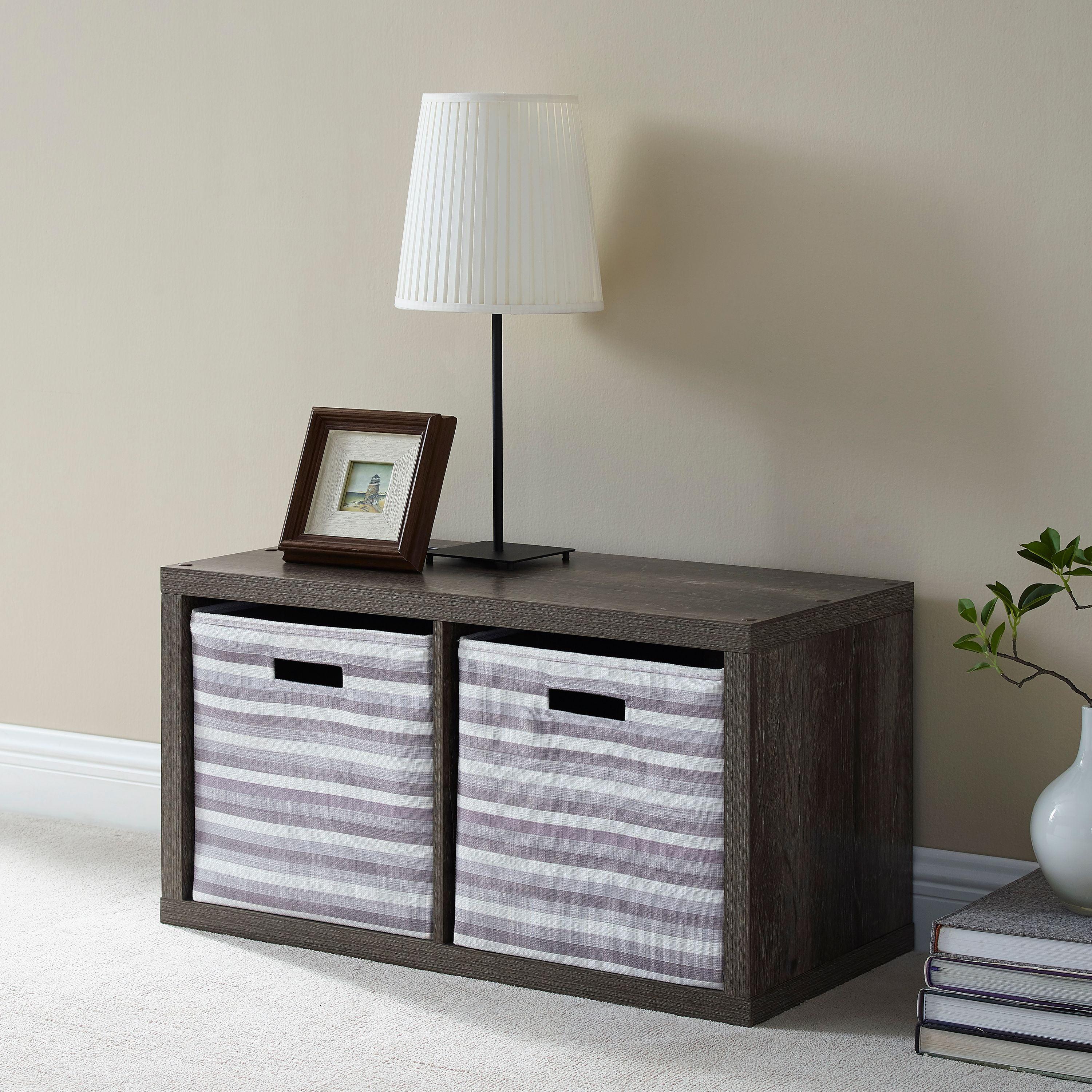 Versatile Galli Grey 2-Cube Transitional Storage Cabinet