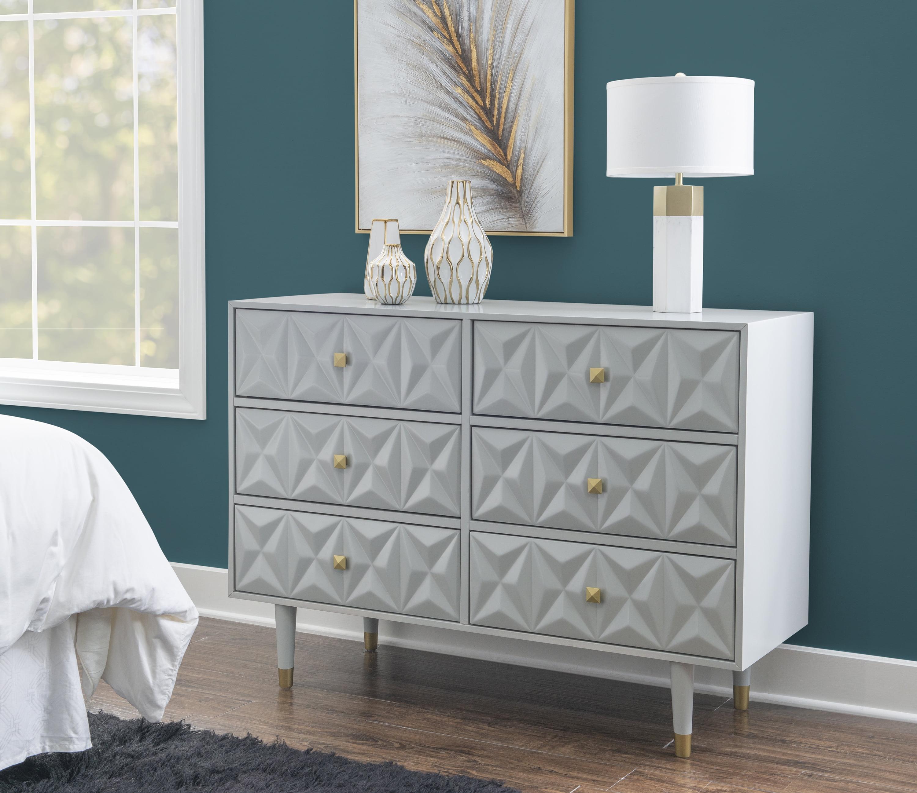 6 Drawer Geo Textured Dresser - Linon