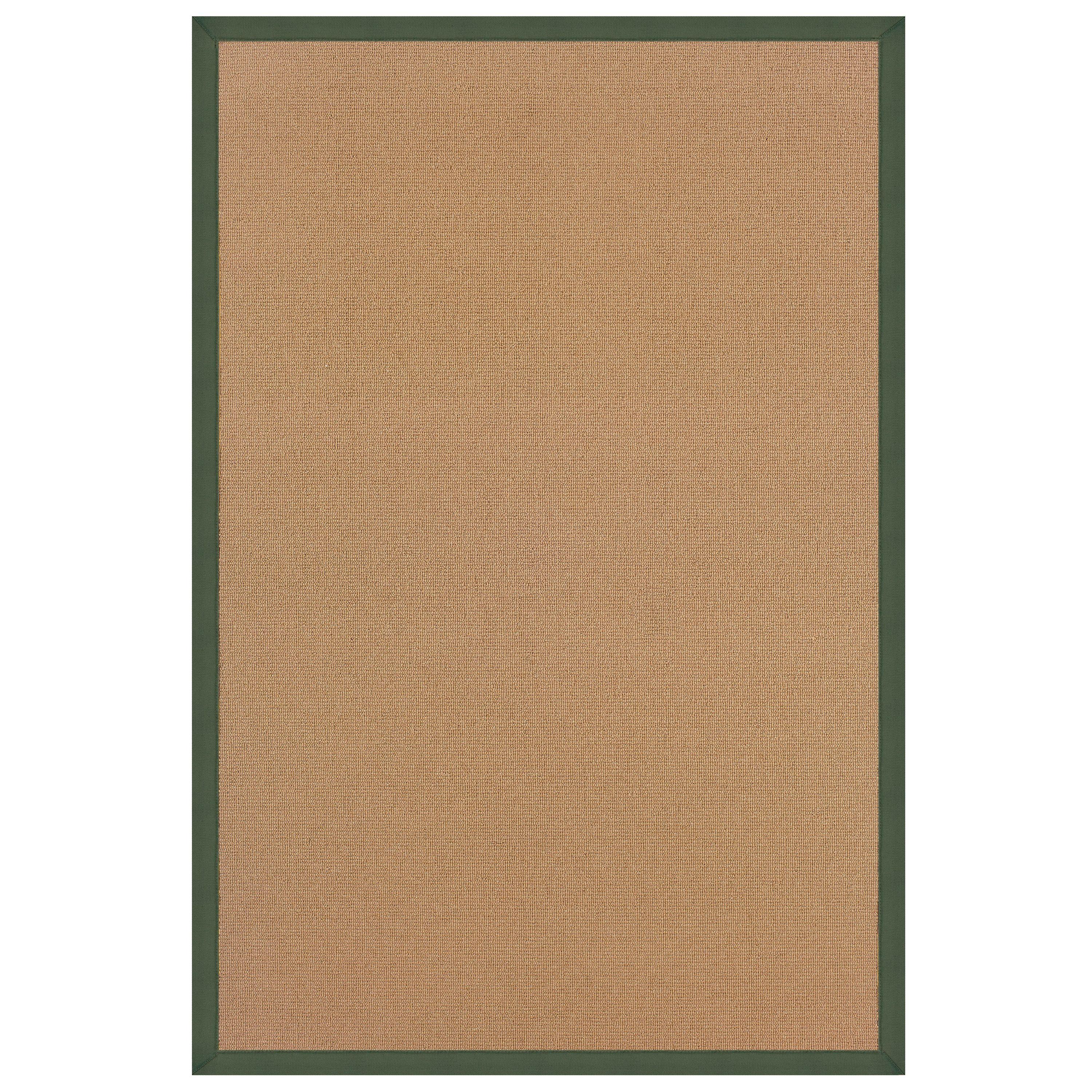 Linon Home Décor Athena Area Rug or Runner Collection, Cork and Green, 5' x 8'