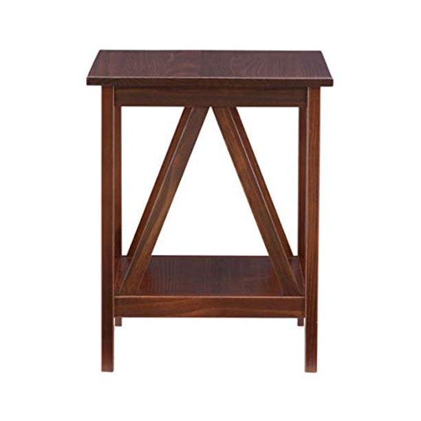 20" Titian Transitional End Table Brown - Linon