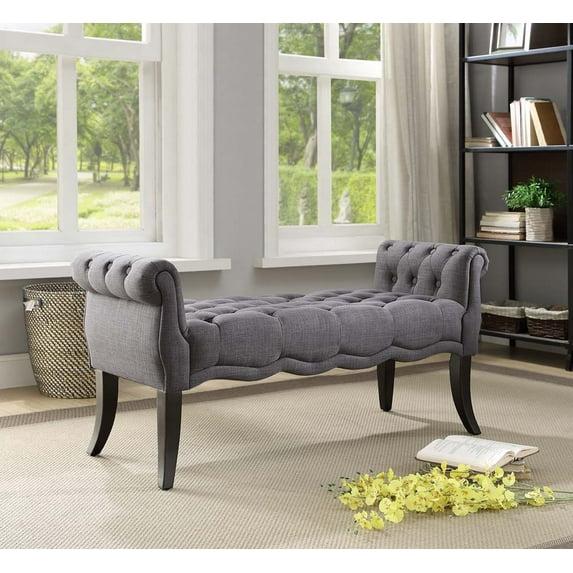 Madison Roll Arm Bench - Linon